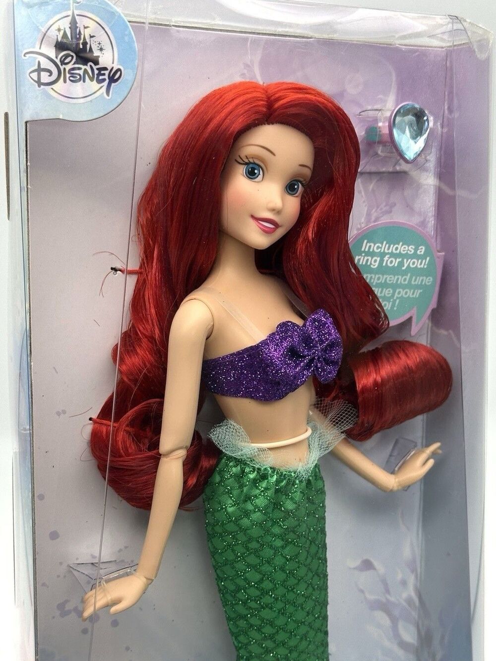 Disney Store Exclusive Princess Ariel 12” Classic Doll w/Ring The Little Mermaid - Picture 7 of 9